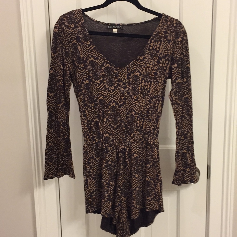 Tribal print Long-sleeved romper